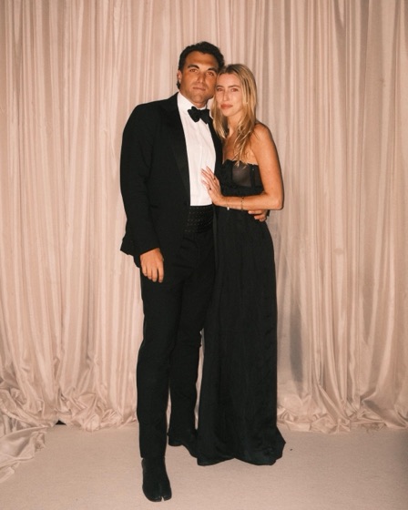 Nick and Erin in black tie